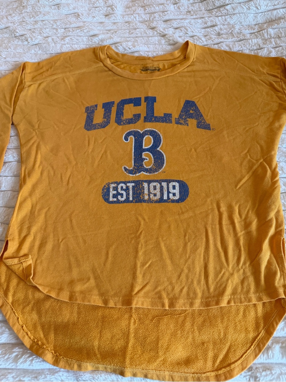 UCLA Gold Vintage-Style Crewneck Top